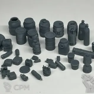 Описание картинки Пластиковые бочки и канистры от Подземный человек по цене 200руб | Свободный Рынок Миниатюр - СРМ