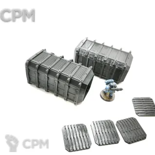 Описание картинки 2 контейнера (с открывающимися дверями) от Rev127 по цене 400руб | Свободный Рынок Миниатюр - СРМ