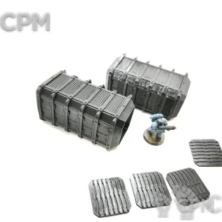 Описание картинки 2 контейнера (с открывающимися дверями) от Rev127 по цене 400руб | Свободный Рынок Миниатюр - СРМ