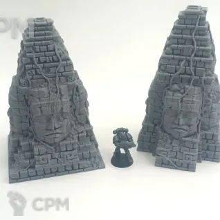 Описание картинки Древний Храм и Монументы - Фэнтези Террейн, New Eden от Terrain Print по цене 100руб | Свободный Рынок Миниатюр - СРМ