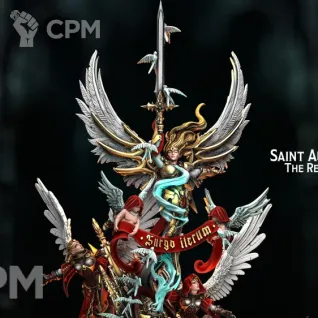 Описание картинки Saint Auriel The Ressurected Seraph от Бруталити по цене 800руб | Свободный Рынок Миниатюр - СРМ