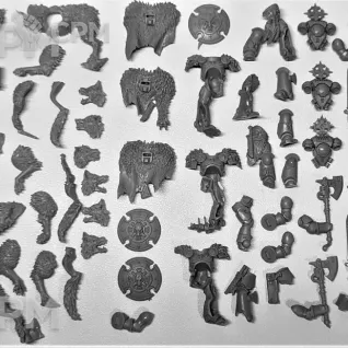 Описание картинки Wolf Guard Headtakers от Московская Литейка  по цене 100руб | Свободный Рынок Миниатюр - СРМ