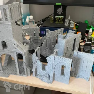 Описание картинки Террейн разрушенного собора от ApgrEEid по цене 100руб | Свободный Рынок Миниатюр - СРМ