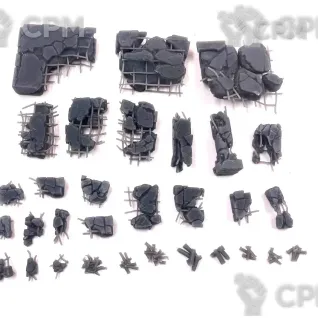 Описание картинки Поломанные стены с арматурой от Подземный человек по цене 300руб | Свободный Рынок Миниатюр - СРМ