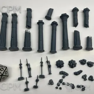 Описание картинки Черепа и древние колонны от Подземный человек по цене 250руб | Свободный Рынок Миниатюр - СРМ