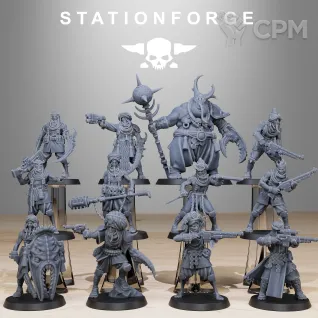 Описание картинки +Corrupted Guard Lechers + Культисты от WastelandMiniatures по цене 500руб | Свободный Рынок Миниатюр - СРМ
