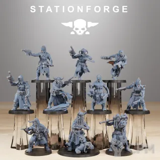 Описание картинки + Corrupted Guard Sectarians + Культисты от WastelandMiniatures по цене 400руб | Свободный Рынок Миниатюр - СРМ