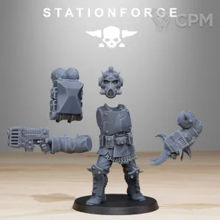 Описание картинки + Corrupted Guard Infantry Builder Kit + от WastelandMiniatures по цене 1 000руб | Свободный Рынок Миниатюр - СРМ