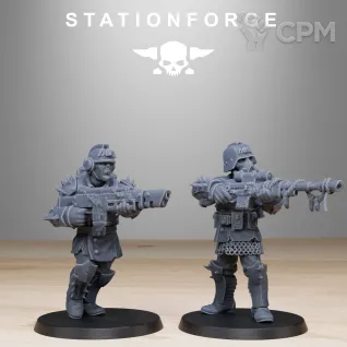 Описание картинки + Corrupted Guard Infantry Builder Kit + от WastelandMiniatures по цене 1 000руб | Свободный Рынок Миниатюр - СРМ