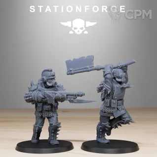 Описание картинки + Corrupted Guard Infantry Builder Kit + от WastelandMiniatures по цене 1 000руб | Свободный Рынок Миниатюр - СРМ