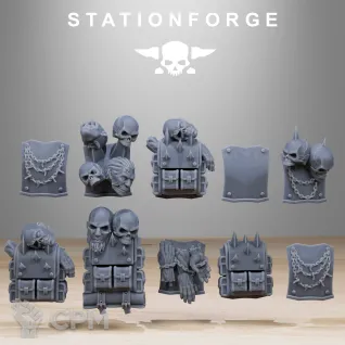 Описание картинки + Corrupted Guard Infantry Builder Kit + от WastelandMiniatures по цене 1 000руб | Свободный Рынок Миниатюр - СРМ