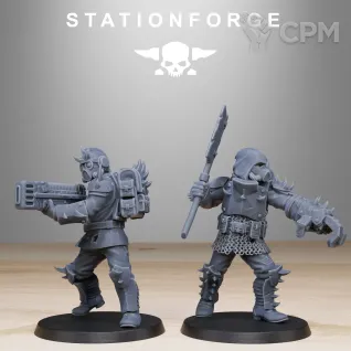 Описание картинки + Corrupted Guard Infantry Builder Kit + от WastelandMiniatures по цене 1 000руб | Свободный Рынок Миниатюр - СРМ