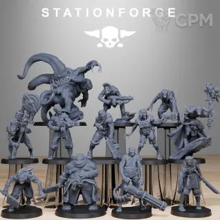 Описание картинки + Corrupted Guard Wretched + Культисты от WastelandMiniatures по цене 500руб | Свободный Рынок Миниатюр - СРМ