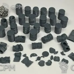 Описание картинки Металлические бочки от Подземный человек по цене 200руб | Свободный Рынок Миниатюр - СРМ