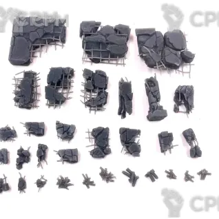 Описание картинки Поломанные стены с арматурой от Подземный человек по цене 300руб | Свободный Рынок Миниатюр - СРМ