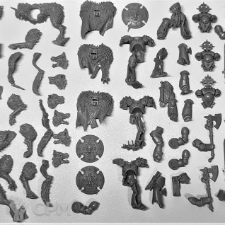 Описание картинки Wolf Guard Headtakers от Московская Литейка  по цене 100руб | Свободный Рынок Миниатюр - СРМ