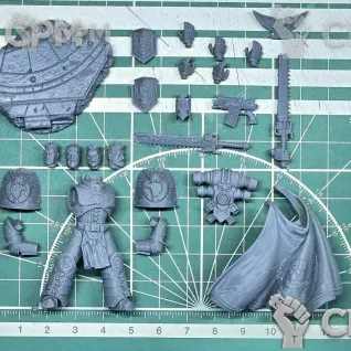 Описание картинки Rogal Dorn, Primarch of the Imperial Fists от Recruiter по цене 800руб | Свободный Рынок Миниатюр - СРМ