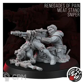 Описание картинки RENEGADES OF PAIN MEAT STAND SNIPER Снайпер Ренегатов. от WastelandMiniatures по цене 100руб | Свободный Рынок Миниатюр - СРМ