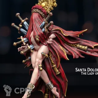 Описание картинки Santa Dolores the Lady of Sorrow Psychic Seer от Бруталити по цене 250руб | Свободный Рынок Миниатюр - СРМ