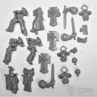 Описание картинки Bladeguard Veteran Squad Indomitus от Московская Литейка  по цене 100руб | Свободный Рынок Миниатюр - СРМ