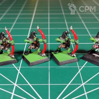 Описание картинки Night Goblins Archers OLD x4 от Каджит по цене 100руб | Свободный Рынок Миниатюр - СРМ