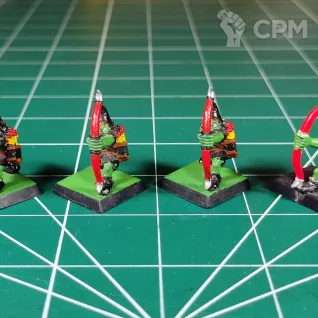 Описание картинки Night Goblins Archers OLD x4 от Каджит по цене 100руб | Свободный Рынок Миниатюр - СРМ