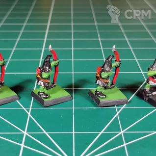 Описание картинки Night Goblins Archers OLD x4 от Каджит по цене 100руб | Свободный Рынок Миниатюр - СРМ