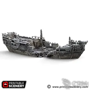 Описание картинки Остов судна от 3D Wargaming по цене 500руб | Свободный Рынок Миниатюр - СРМ
