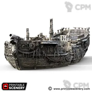Описание картинки Остов судна от 3D Wargaming по цене 500руб | Свободный Рынок Миниатюр - СРМ