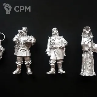 Описание картинки Warhammer 40000 Astra Militarium Imperial Advisors x 3 Metal от FULL METAL по цене 300руб | Свободный Рынок Миниатюр - СРМ