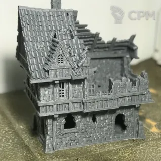 Описание картинки Руины портового дома от 3D Wargaming по цене 750руб | Свободный Рынок Миниатюр - СРМ