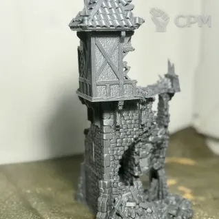 Описание картинки Руины дозорной башни от 3D Wargaming по цене 700руб | Свободный Рынок Миниатюр - СРМ