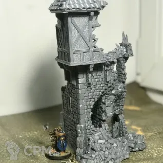 Описание картинки Руины дозорной башни от 3D Wargaming по цене 700руб | Свободный Рынок Миниатюр - СРМ