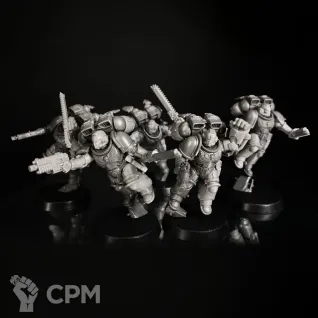 Описание картинки Assault intercessors with jump packs Squad миниатюра по вселенной warhammer 40000 от KoofWorkshop по цене 700руб | Свободный Рынок Миниатюр - СРМ