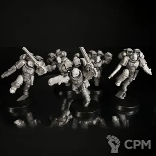 Описание картинки Assault intercessors with jump packs Squad миниатюра по вселенной warhammer 40000 от KoofWorkshop по цене 700руб | Свободный Рынок Миниатюр - СРМ