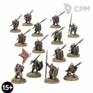 Описание картинки Iron Hills Dwarf Warriors with Spears Warband (2023) 10 парней. от WastelandMiniatures по цене 650руб | Свободный Рынок Миниатюр - СРМ