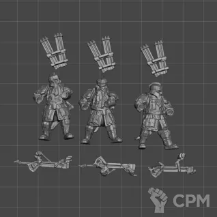 Описание картинки Iron Hills Dwarves With Crossbows от WastelandMiniatures по цене 150руб | Свободный Рынок Миниатюр - СРМ