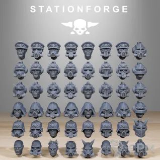 Описание картинки + Corrupted Guard Infantry Builder Kit + от WastelandMiniatures по цене 1 000руб | Свободный Рынок Миниатюр - СРМ