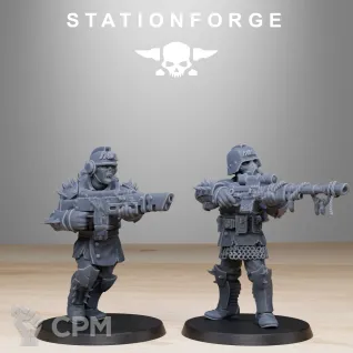 Описание картинки + Corrupted Guard Infantry Builder Kit + от WastelandMiniatures по цене 1 000руб | Свободный Рынок Миниатюр - СРМ