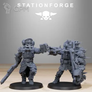 Описание картинки + Corrupted Guard Infantry Builder Kit + от WastelandMiniatures по цене 1 000руб | Свободный Рынок Миниатюр - СРМ