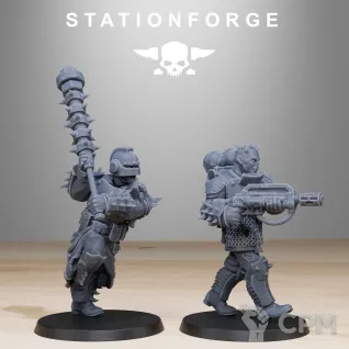 Описание картинки + Corrupted Guard Infantry Builder Kit + от WastelandMiniatures по цене 1 000руб | Свободный Рынок Миниатюр - СРМ