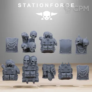 Описание картинки + Corrupted Guard Infantry Builder Kit + от WastelandMiniatures по цене 1 000руб | Свободный Рынок Миниатюр - СРМ