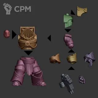 Описание картинки Cataphractii Terminators [Alternative] от Tridax Forge по цене 100руб | Свободный Рынок Миниатюр - СРМ