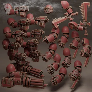 Описание картинки Karcharadons Assault Terminator Squad от Tridax Forge по цене 100руб | Свободный Рынок Миниатюр - СРМ
