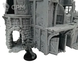 Описание картинки Разрушенный Дом-Мельница - Фэнтези Террейн от Terrain Print по цене 800руб | Свободный Рынок Миниатюр - СРМ