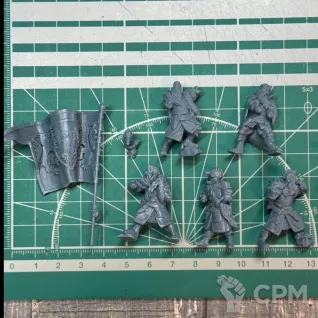 Описание картинки Empire Wolf Knights on foot от Recruiter по цене 550руб | Свободный Рынок Миниатюр - СРМ