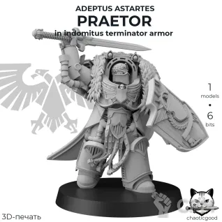 Описание картинки Praetor in Indomitus Terminator Armor от  по цене 100руб | Свободный Рынок Миниатюр - СРМ