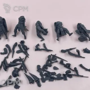 Описание картинки TRENCH CRUSADE. Окопные Пилигримы. Trench Pilgrims. Пехота. от Подземный человек по цене 200руб | Свободный Рынок Миниатюр - СРМ