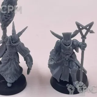 Описание картинки Artillery Witch, Heretic Priest от Подземный человек по цене 100руб | Свободный Рынок Миниатюр - СРМ