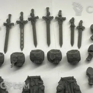 Описание картинки Space Marines Bladeguard Veterans от Подземный человек по цене 300руб | Свободный Рынок Миниатюр - СРМ